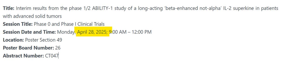 5 more days until we get an update from $MDNA (.to) $MDNAF on the MDNA11 mono Trial 

It will be interesting to see if Medicenna has been able to enroll patients in the other cohorts besides melanoma and if they also have more data on the 120 µg/kg every 2 and 3 weeks