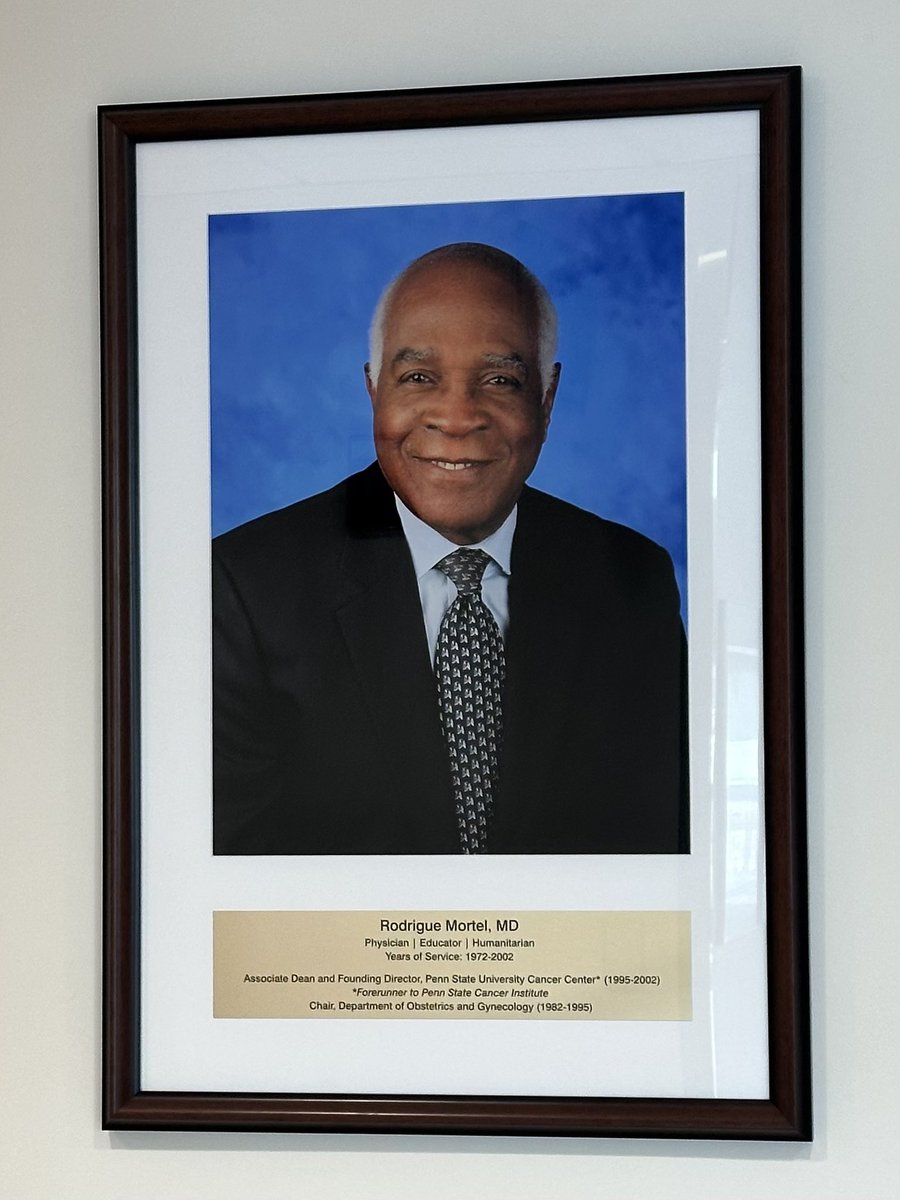 Beautiful portrait of Dr. Rodrique Mortel now hanging in the Penn State Cancer Institute. A true humanitarian and model physician who taught empathy and compassion.