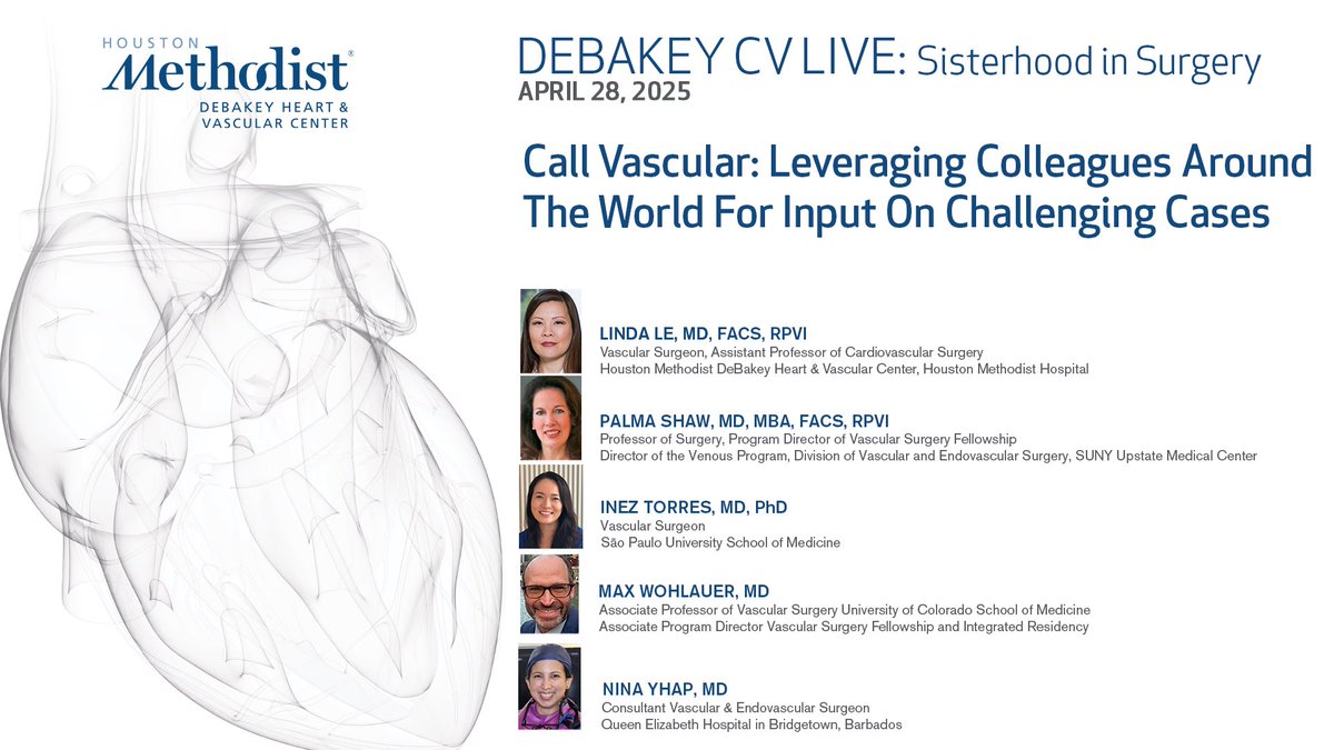 Vascular surgeons are the firemen of the OR. Learn how rapid global communication benefits our patients and enhances research and education April 28, 5 pm CST.    urldefense.com/v3/__https://v…$