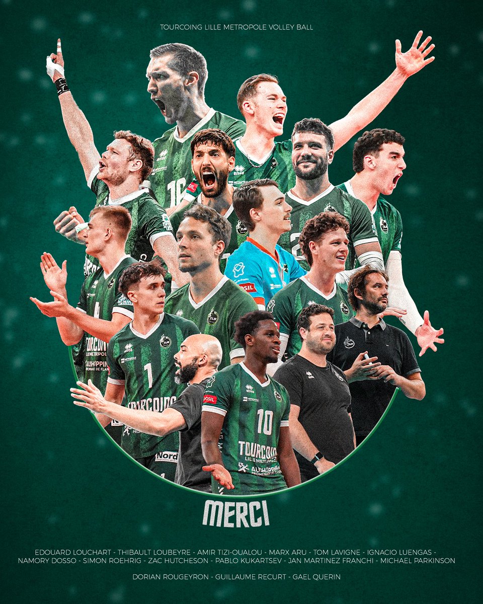 Merci 💚

🏐La saison ne s’est pas terminée comme on l’aurait rêvée, mais elle n’en reste pas moins historique, juste avant le retour à Tourcoing 🏟️

🔗 tourcoing-volley.com/retrospectived…