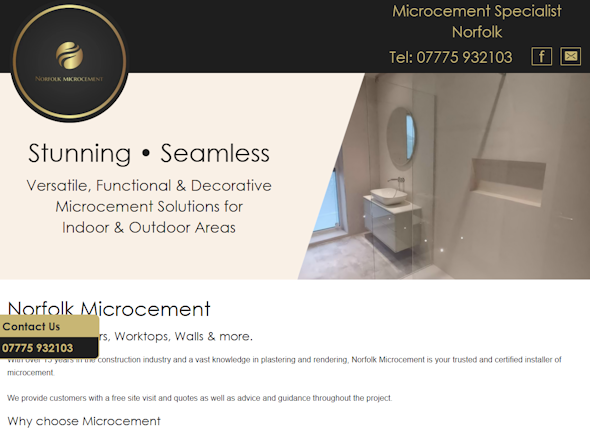 OMD Websites launches #responsive #website for #Norwich #Norfolk business Norfolk Microcement: With over 15 years in the construction industry and a vast knowledge in plastering and rendering, Norfolk Microcement is your trusted and certified installer norfolkmicrocement.co.uk