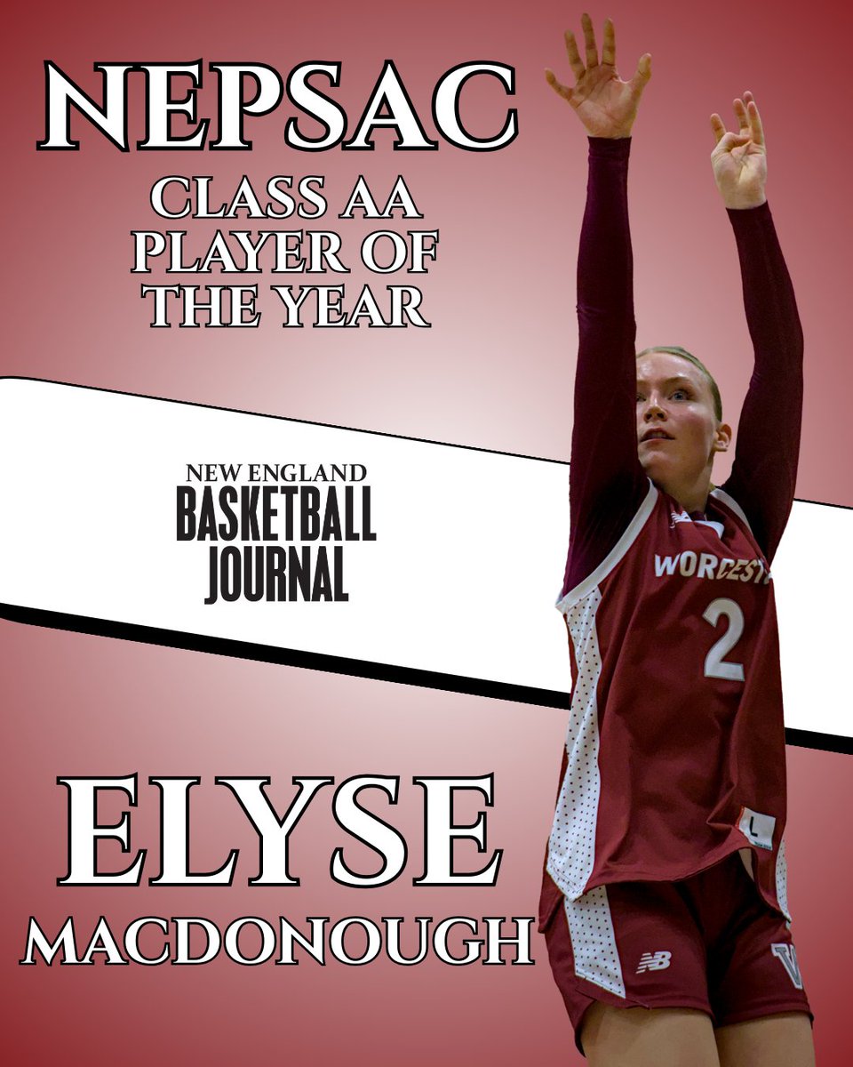 New England Basketball Journal (@nehoopjournal) on Twitter photo Our inaugural NEPSAC Class AA Player of the Year: Elyse MacDonough.
The senior guard stepped up on and off the court as Worcester Academy's leader, helping the Hilltoppers break out as class champions.
Read <a href="/ethman43/">Ethan Fuller</a>'s interview with MacDonough: basketballjournal.com/2025/04/23/202… Our inaugural NEPSAC Class AA Player of the Year: Elyse MacDonough.
The senior guard stepped up on and off the court as Worcester Academy's leader, helping the Hilltoppers break out as class champions.
Read <a href="/ethman43/">Ethan Fuller</a>'s interview with MacDonough: basketballjournal.com/2025/04/23/202…