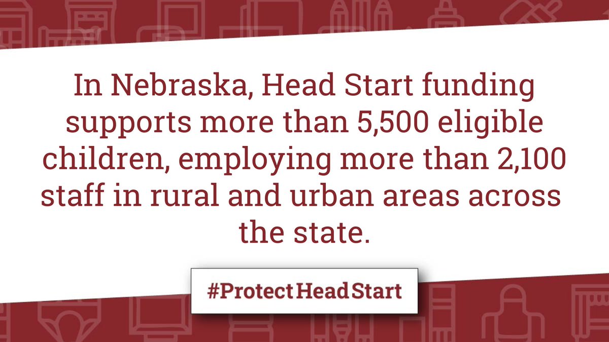 Head Start strengthens Nebraska and is a critical part of our child care system. Help fight for Head Start in three ways: 

Add your name to the national letter urging protection of Head Start: bit.ly/3Y9hBtj

Message to your elected officials: bit.ly/4cJ4VPX