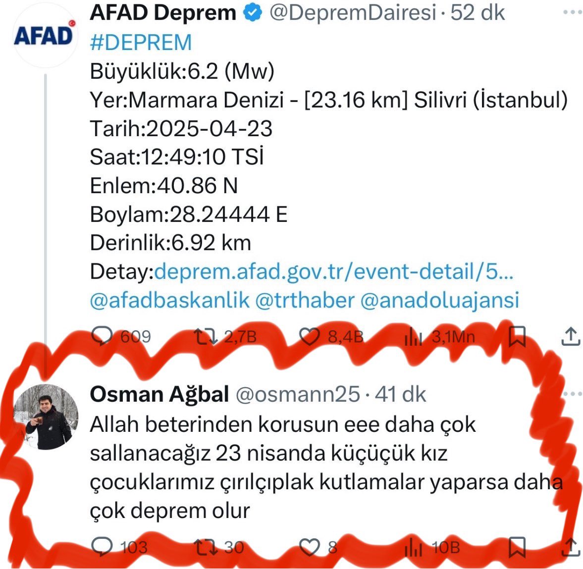 Bu yorumu yapan şahsın masum hayvanları hedef gösterenlerden olması sizi şaşırtıyor mu ?

#deprem
#TürkiyedeKatliamvar