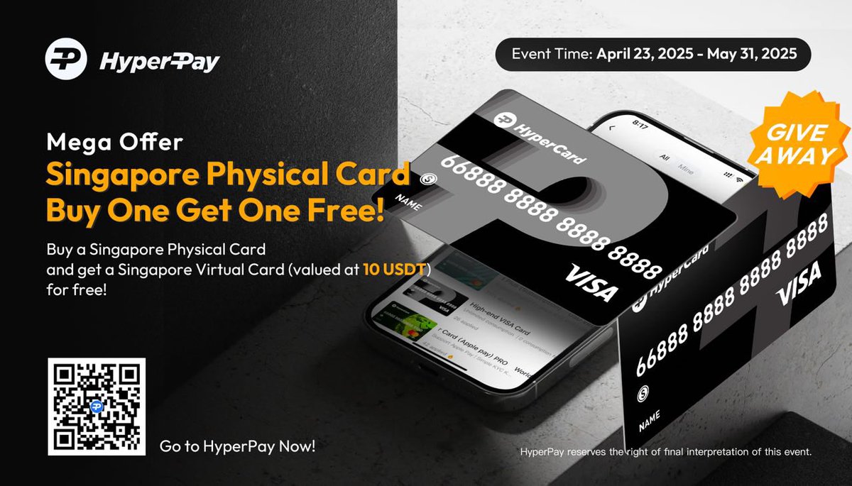 🚨 New Promotion Alert! 🚨 Buy a Singapore Physical Card and get a FREE  Singapore Virtual Card (worth 10 USDT)! 🎉 🗓️ Apr 23 - May 31 (UTC+8) 💳  Virtual card coupon