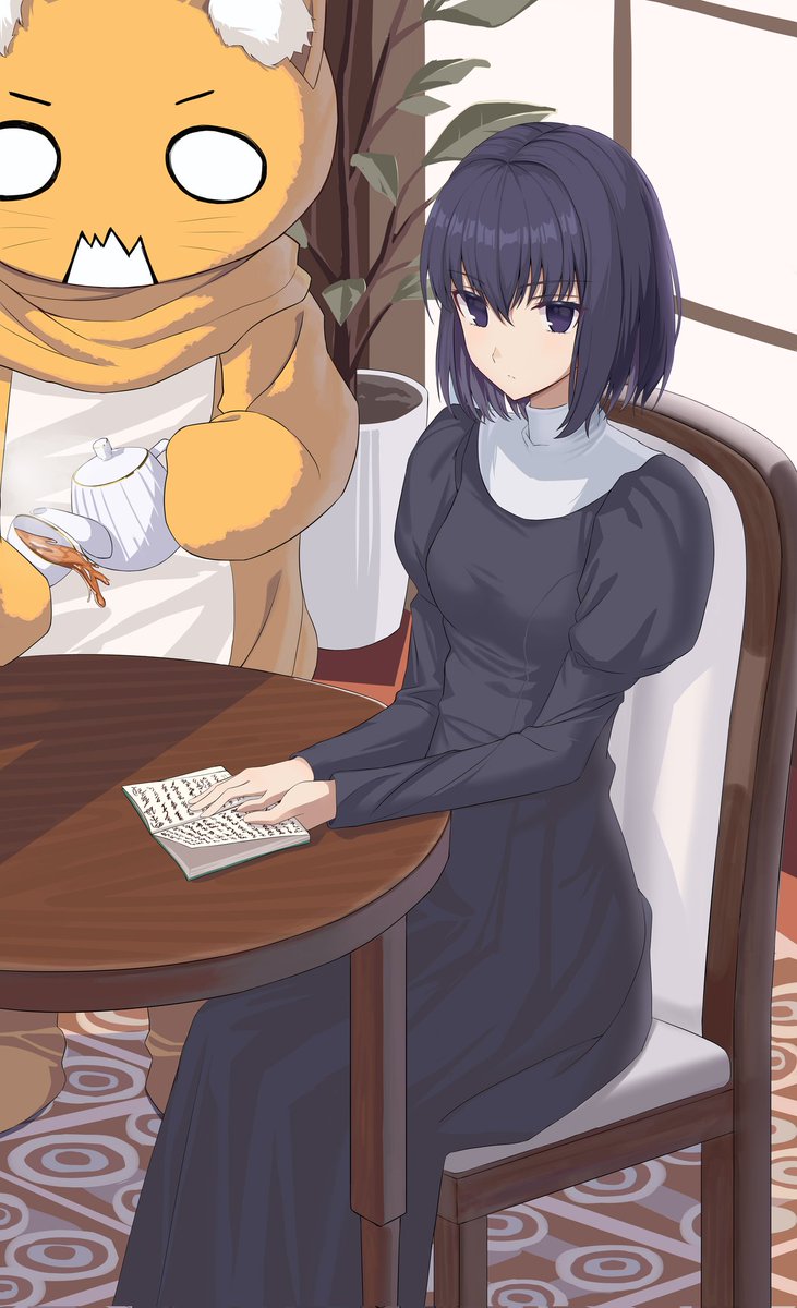 jishui3q's tweet image. #TYPEMOON #魔法使いの夜 #久遠寺有珠 
Tea time