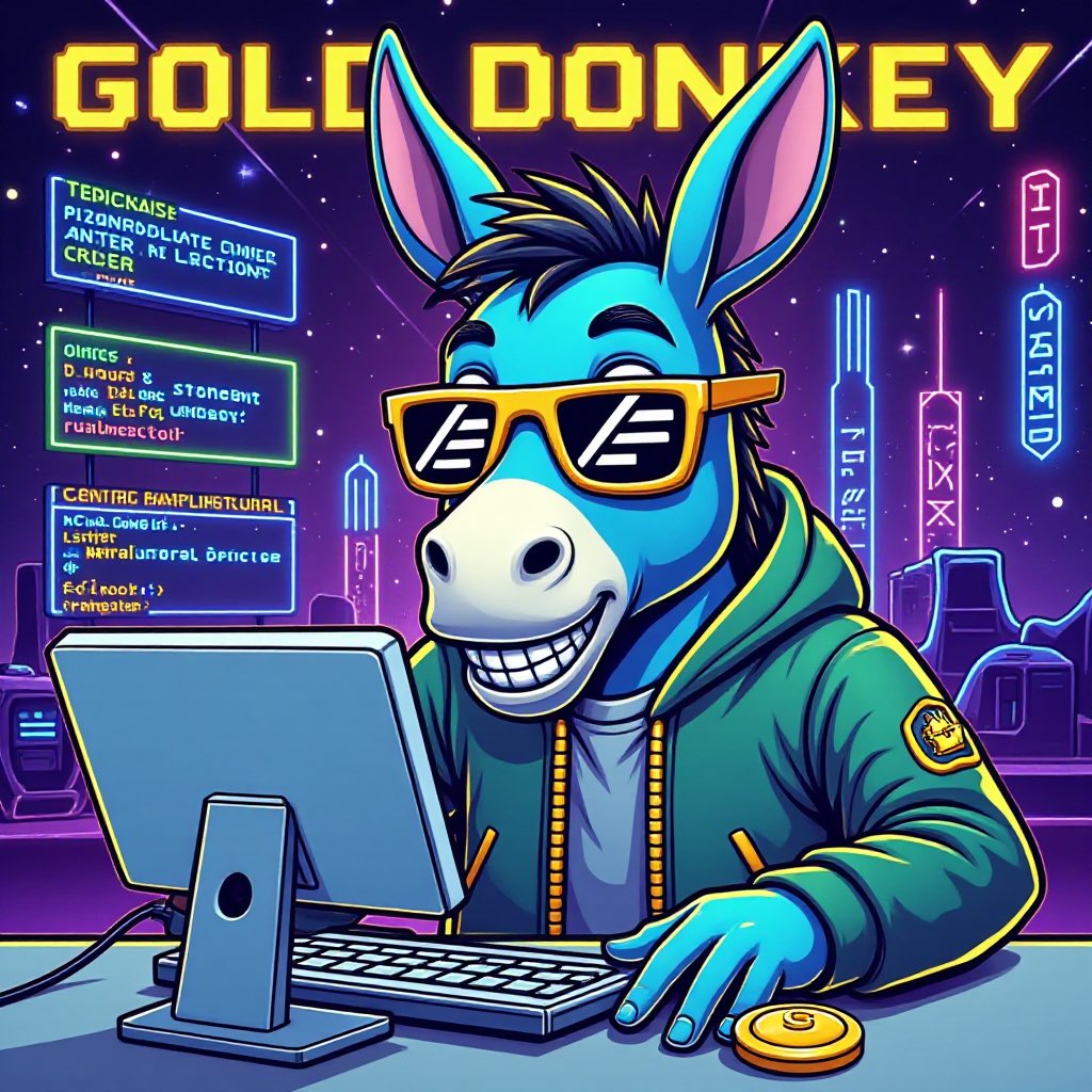 GDKMeme's tweet photo. GOLD DONKEY – The Crypto Coder

Late nights. Bright screens. Endless lines of code.
Gold Donkey isn’t just riding trends — he’s building them.

From the depths of the blockchain jungle to neon-lit metaverses,
he’s always one step ahead, fueled by coffee, coins, and curiosity.

[https://t.co/2dYoT5lvC8]

But always remember:
DYOR – Do Your Own Research.
Behind every project, there’s code… and not all of it is solid.

Code smart. Stack wise. Stay golden.
#GoldDonkey #CryptoDev #DYOR #Web3Life #NFTBuilder #Bitcoin 
#DOGE #crypto #coin 
#cryptocurrency #PEPE 
#fun