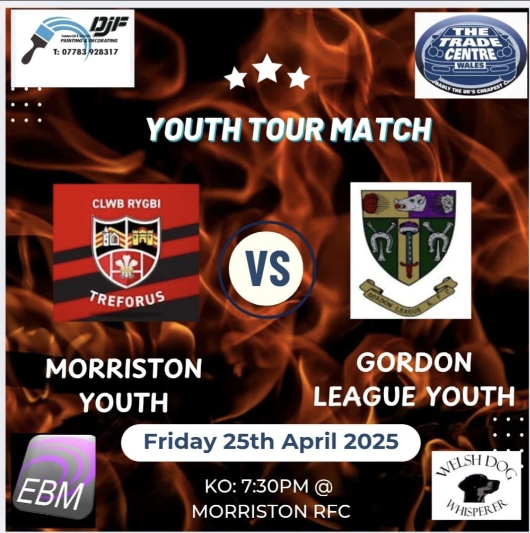 Morriston Rfc Youth 2024/25 (@morristonu) on Twitter photo Looking forward to welcoming <a href="/GLRFC/">Gordon League RFC</a> to our club this Friday, safe journey down ladsπππΊ Looking forward to welcoming <a href="/GLRFC/">Gordon League RFC</a> to our club this Friday, safe journey down ladsπππΊ