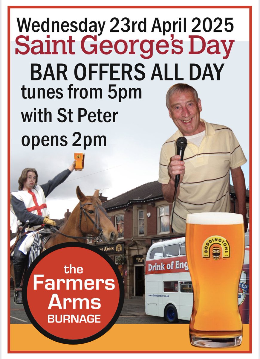 Happy #StGeorgesDay join us for some great #beeroffers #freebiffet #liveentertainment