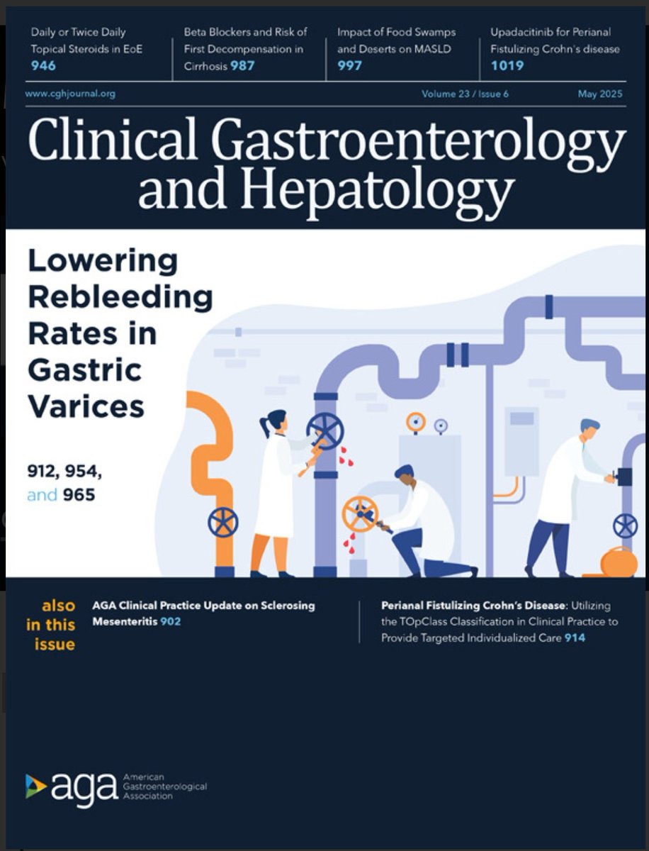 Sagnik Biswas (@justsagnik) on Twitter photo Our RCT features on the cover of <a href="/AGA_CGH/">CGH</a>
BRTO/TIPS is superior to endoscopic surveillance+ beta blockers for secondary prophylaxis of GOV-2/IGV-1
10.1016/j.cgh.2024.06.023
Time to rethink the algorithm for GV management?
<a href="/drshalimar/">Shalimar</a> <a href="/Being_Medico/">Manas Vaishnav</a> <a href="/BavenoCoop/">The Baveno Cooperation: an EASL Consortium</a> Our RCT features on the cover of <a href="/AGA_CGH/">CGH</a>
BRTO/TIPS is superior to endoscopic surveillance+ beta blockers for secondary prophylaxis of GOV-2/IGV-1
10.1016/j.cgh.2024.06.023
Time to rethink the algorithm for GV management?
<a href="/drshalimar/">Shalimar</a> <a href="/Being_Medico/">Manas Vaishnav</a> <a href="/BavenoCoop/">The Baveno Cooperation: an EASL Consortium</a>