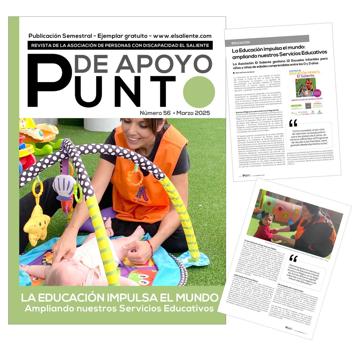 🟣 ¡Ya está disponible la edición número 📘 56 de la revista Punto de Apoyo cargada de reportajes y entrevistas sobre temas variados!

🔗 ¡Aquí la tienes completa! 👉 elsaliente.com/comunicacion/p…

¿A qué estás esperando para leerla?

#RevistaPuntodeApoyo #EscuelasInfantiles