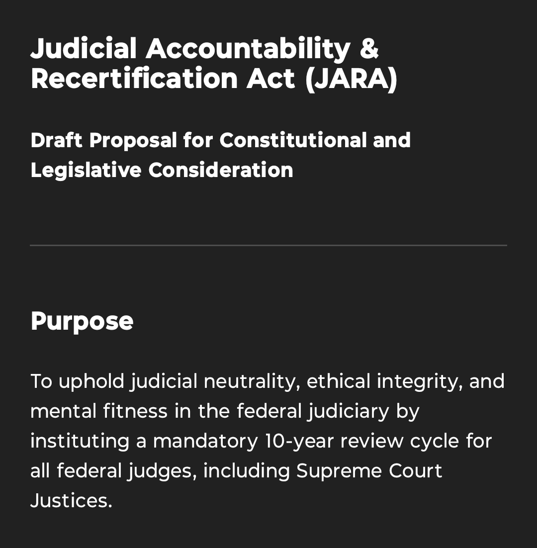 SycoticSociety's tweet photo. We hold every profession to a standard — why not our judges?
It's time for a 10-year judicial recertification process to ensure neutrality, mental fitness, and ethical integrity.
Let’s bring accountability back to the bench.
#Judicial #Recertification #JARA https://t.co/AA9lPBgqHU