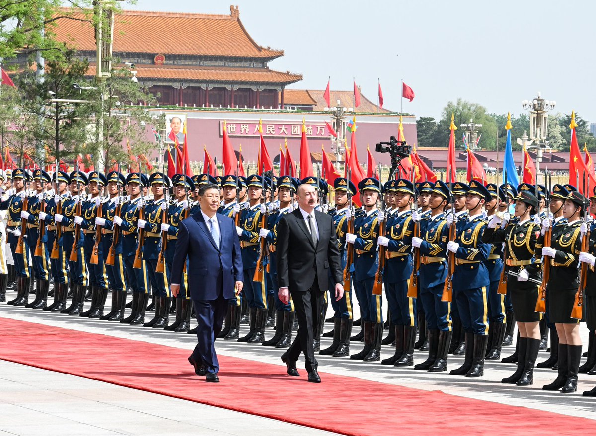 Mao Ning 毛宁 (@spoxchn_maoning) on Twitter photo President Xi Jinping held a welcoming ceremony for President Ilham Aliyev of Azerbaijan <a href="/presidentaz/">Ilham Aliyev</a> on his state visit to China. President Xi Jinping held a welcoming ceremony for President Ilham Aliyev of Azerbaijan <a href="/presidentaz/">Ilham Aliyev</a> on his state visit to China.
