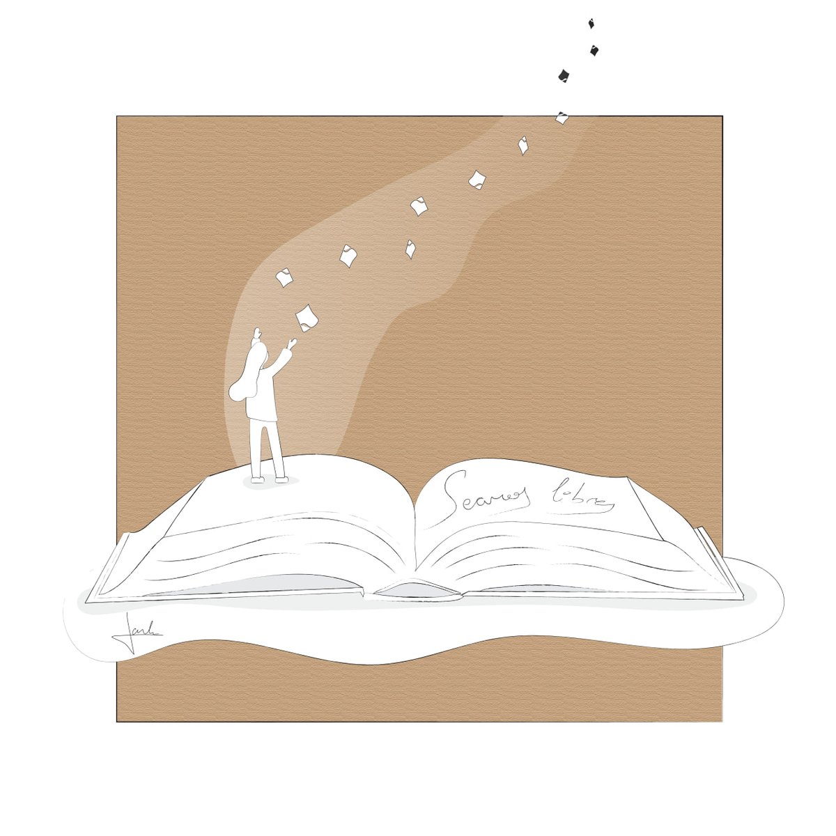 💚 Feliz #DíaDelLibro to those who celebrate 💚

(Yo lo celebro).

Recupero la que fue la primera ilustración de esta humilde página (que tengo abandonadita por #LaVida). 

Seamos libres. Leamos.