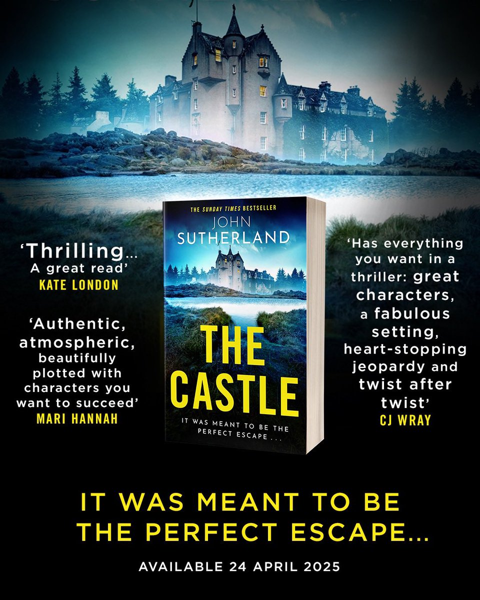 People seem to like it…

“Thrilling” (Kate London)
“Outstanding” (Mari Hannah)
“Fabulous” (Graham Bartlett)
“A triumph” (Neil Lancaster)
“Brilliant” (Alexis Conran, Times Radio)
“Everything you want in a thriller.” (CJ Wray)

#TheCastle is published tomorrow…