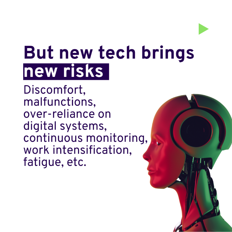 ilo's tweet photo. 📉 AI and digitalization can reduce workplace injuries.
📈 But new challenges arise: stress, surveillance, and cyber threats.
How do we keep safety and health at work aligned with innovation?
We’re asking the right questions this #SafeDay.
Learn more: https://t.co/lv0MJtzN7e
