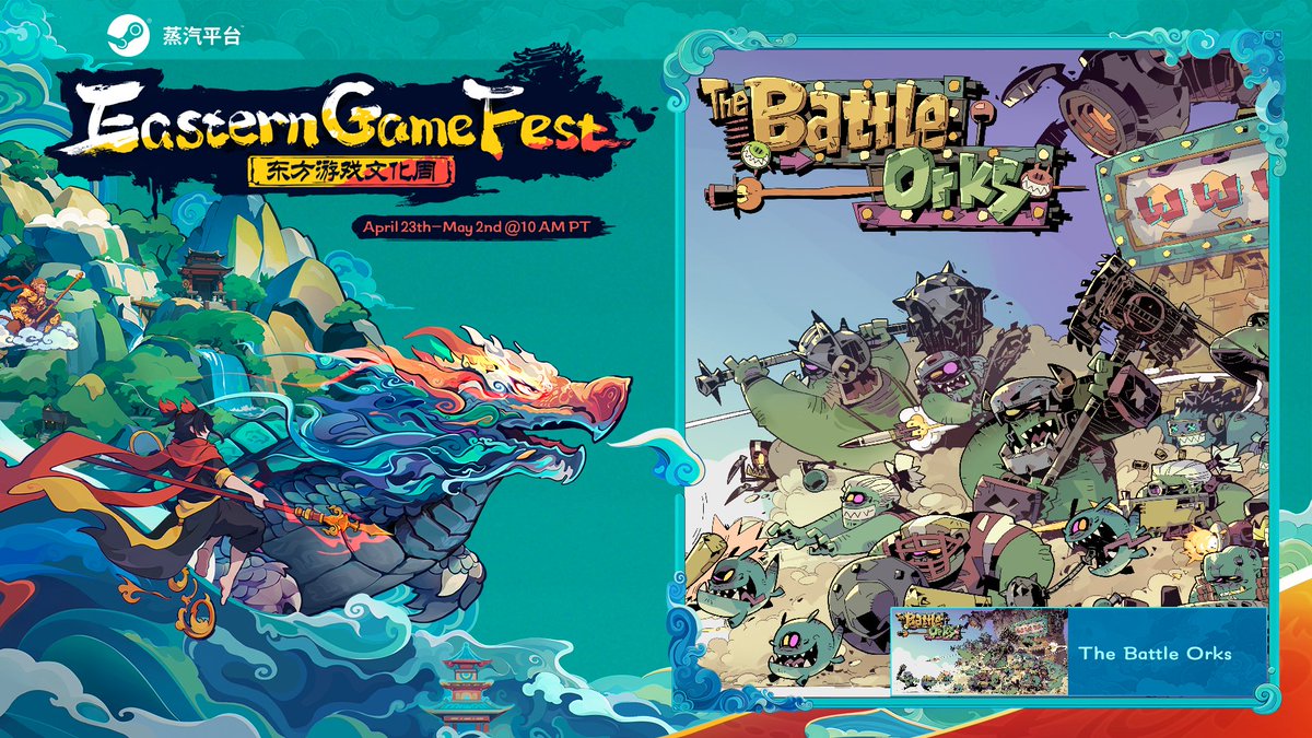 ⚔️The Battle  Orks iz SMASHIN’ into da #Steam #EasternGameFest  
Grab yer choppa, load yer dakka — it’s full o’ steel, strat-ee-gee, an’ proper krumpin’! 💪
Comin’ check it out…  
DON’T BE LATE, OR BE DEAD!🦴 
#TheBattleOrks #indiegame