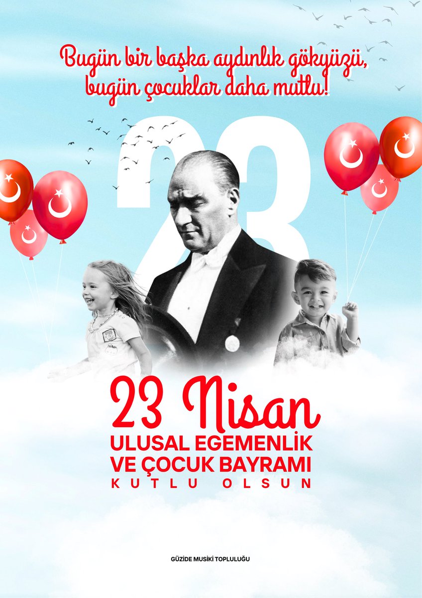 Ulusal egemenliğimizin simgesi TBMM’nin 105’inci kuruluş yıldönümü ve Gazi Mustafa Kemal Atatürk’ün geleceğimizin teminatı, çocuklarımıza armağan ettiği, 23 Nisan Ulusal Egemenlik ve Çocuk Bayramımız Kutlu olsun. 🇹🇷
