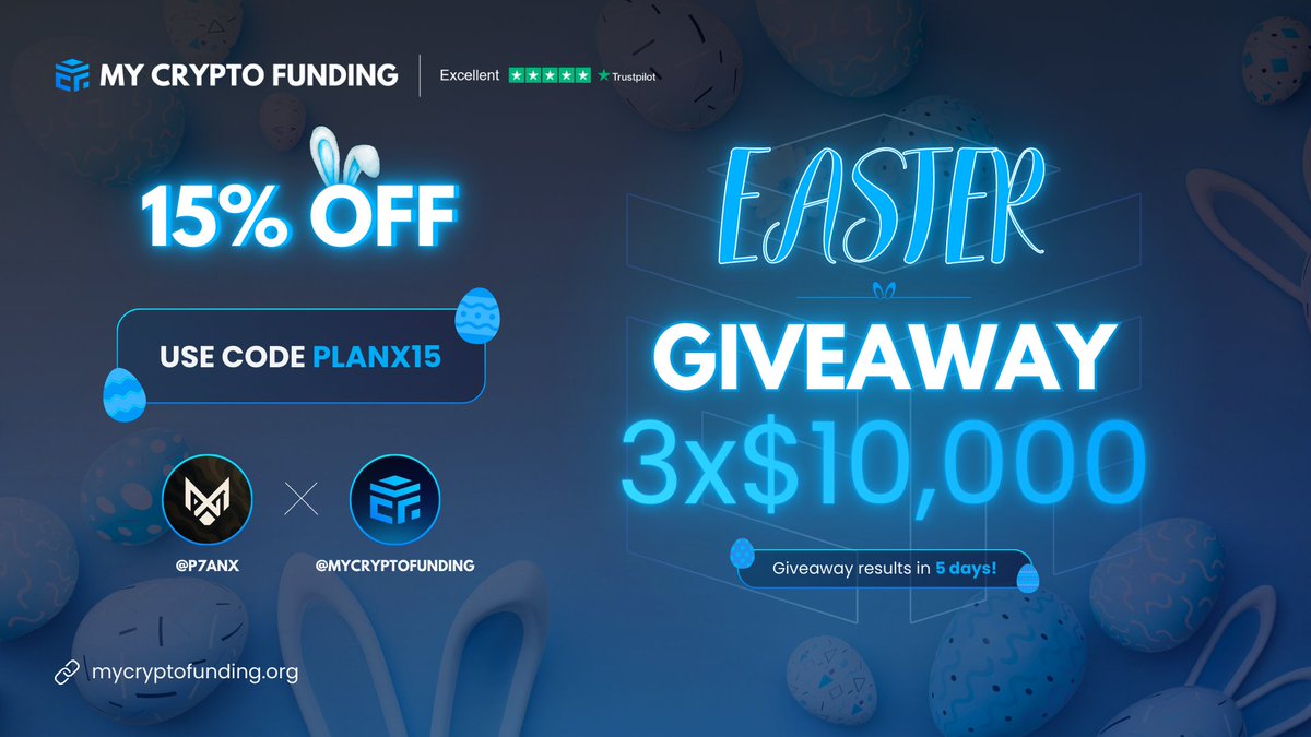 🎉 GIVEAWAY TIME! 🎉

Win a funded account with My Crypto Funding 💰🚀

To enter:

1️⃣ Follow <a href="/MyCryptoFunding/">My Crypto Funding</a> <a href="/P7anX/">PlanX</a>
2️⃣ Like &amp; Repost
3️⃣ Tag 3 trader friends