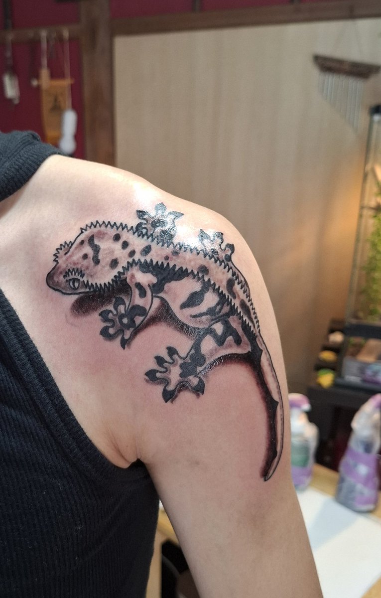 MI97808725's tweet image. #クレステッドゲッコータトゥー　#洋彫り　#tattoo  #宇都宮初代彫正　#予約受付中　#gw営業いたします