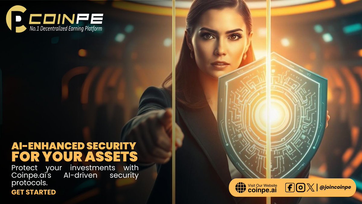 joincoinpe's tweet photo. AI-Enhanced Security for Your Assets!
#CoinPE #CryptoEarning #DecentralizedFinance #mfut #mfutoken #BlockchainTechnology #Cryptocurrency #CryptoCommunity #CryptoEconomy #CryptoRevolution #DigitalCurrency #SmartContracts #CryptoInvesting #CryptoTrading #FinancialFreedom https://t.co/uyE36x5ryy