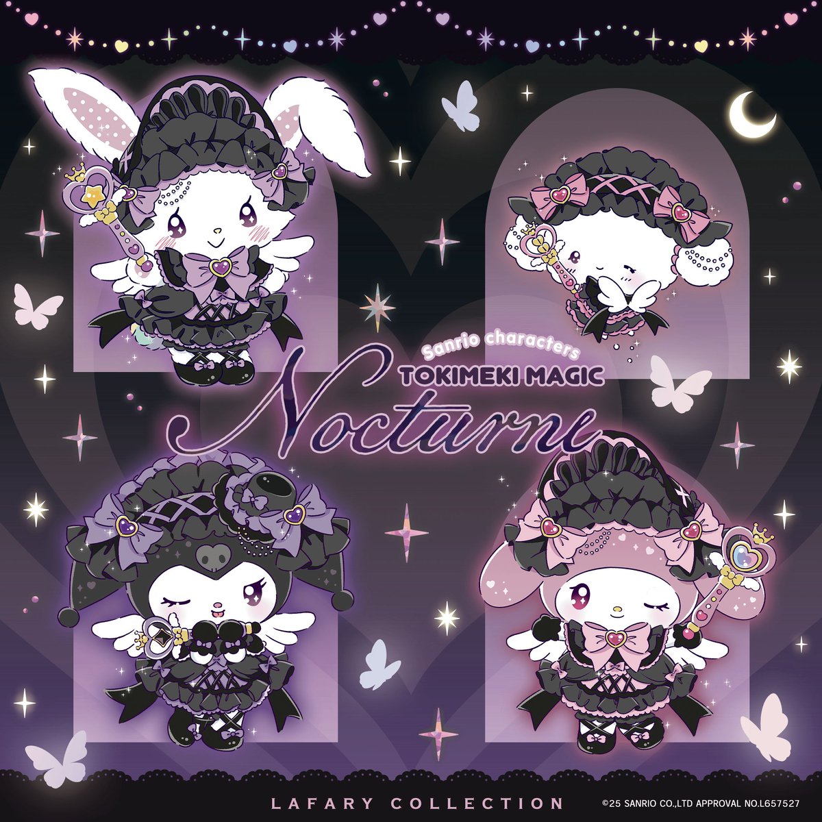 sanrio_oshikatu's tweet photo. ＼⚠️新商品【予告】📣🆕／
LAFARY（ラファリー）から「ときめき戦士 -Nocturne-」シリーズが5/2(金)～登場🥹🪄🖤
あああ、ときめき戦士の新シリーズきたあああ😭🖤
ゴスロリテイストな衣装が4人とも似合っててめちゃくちゃかわいい･･･🖤
オンラインストアは同日12時から発売開始だよ🙆‍♀️
また発売日近づいたらお知らせするね📣

👇気になる人はぜひチェックしてね💕
■購入：
LAFARY 渋谷店 原宿竹下通り店 梅田店：5月2日（金）OPEN〜
LAFARY ONLINE（通販）：5月2日（金）12:00〜
■ラインアップ：
ステッカー（全4種）･･･各380円
アクリルキーホルダー（全4種）･･･各990円
アクリルスタンド（全4種）･･･各1,320円
アクリルクリップ（全4種）･･･各990円
スマホケース（全4種）･･･各2,970円
BIG缶バッジ（全4種）･･･各880円
ハンドタオル（全4種）･･･各990円
クリアポーチ（全4種）･･･各1,320円

🔻詳細・購入はLAFARY ONLINEにて💕
https://t.co/8Bmg7UYSK3

#サンリオキャラクターズ #ラファリー #ときめき戦士