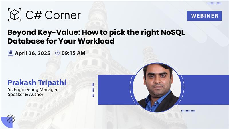 CsharpCorner's tweet image. 📊 Beyond Key-Value – it&apos;s time to get strategic with your data!
🗓️ April 26 | 🕘 09:15 AM IST
🎙️ Learn from @Prakash_MANIT, as he breaks down how to choose the right NoSQL DB.

📌 Register now: c-sharpcorner.com/events/deep-di…

#DataEngineering #NoSQL #TechWebinar #CSharpCorner