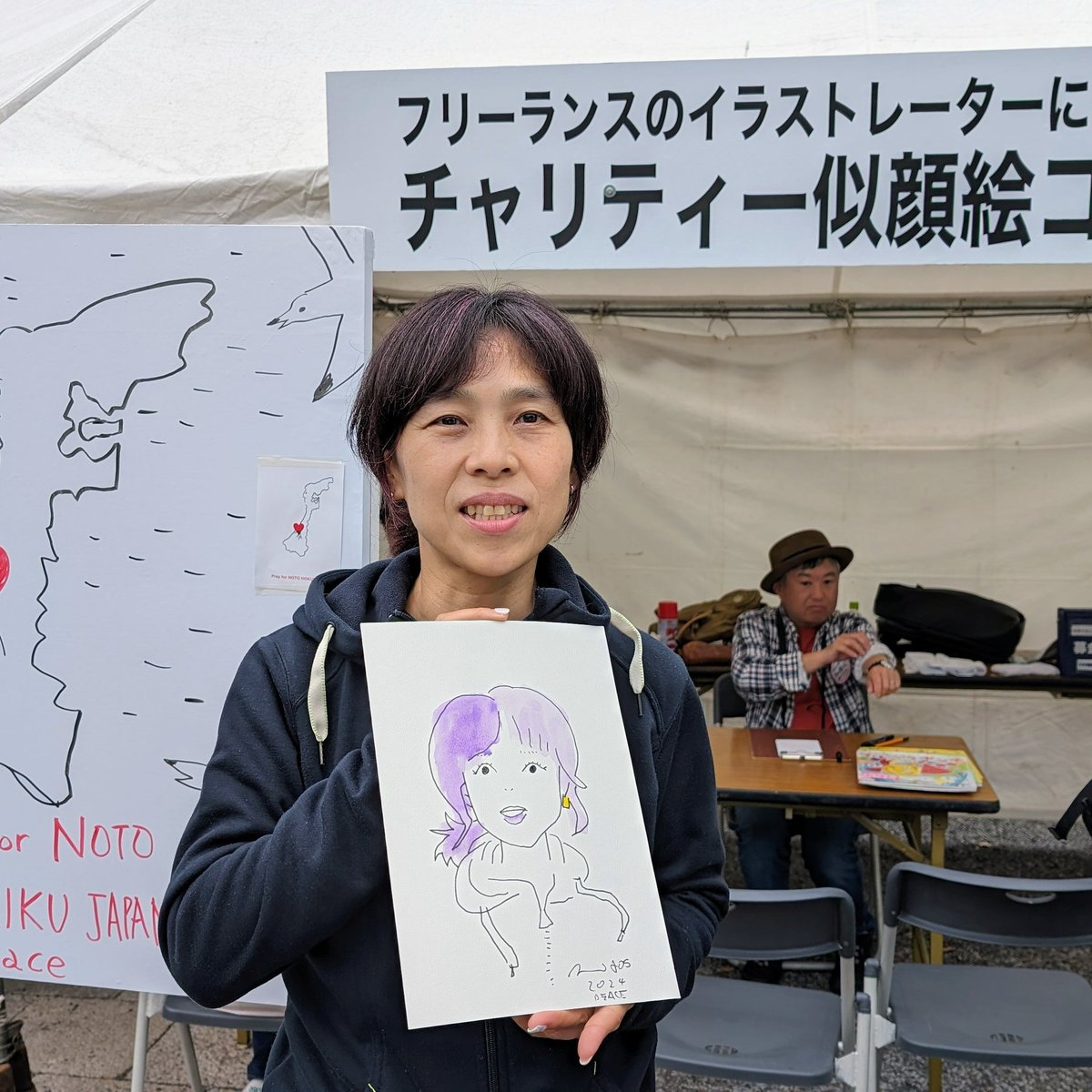 今年も豪華なフリーランスのイラストレーターの皆さんと一緒に、メーデーチャリティ似顔絵ブースを出展します🙌売上金は能登半島の復興のために寄付いたします😊

お近くにお越しの際は是非お立ち寄りください🌟

【日時】2025年4月26日（土）10:00～13:30