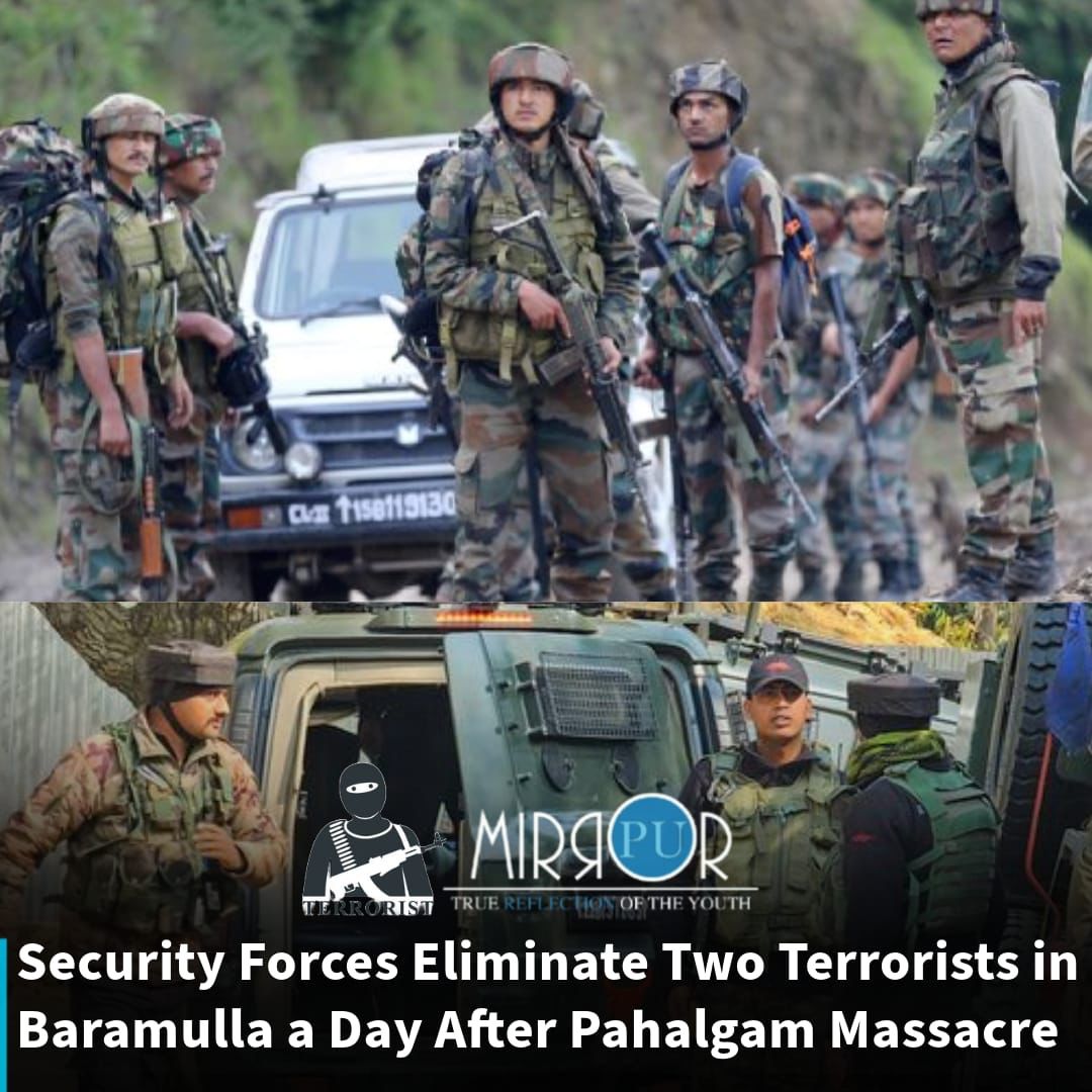 pu_mirror's tweet photo. Two terrorists were killed in an encounter with the Indian Army in Uri Nala, J&amp;K. The operation took place on Wednesday near Uri Nala in Baramulla district. #pahalgam #j&amp;k #latest #live #newsupdate #j&amp;kupdate #terrorism #army #LOC https://t.co/XlDKEDKUk4