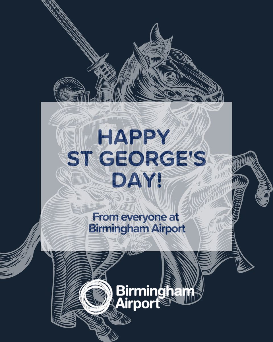 Happy St George's Day from Birmingham Airport! ✈️