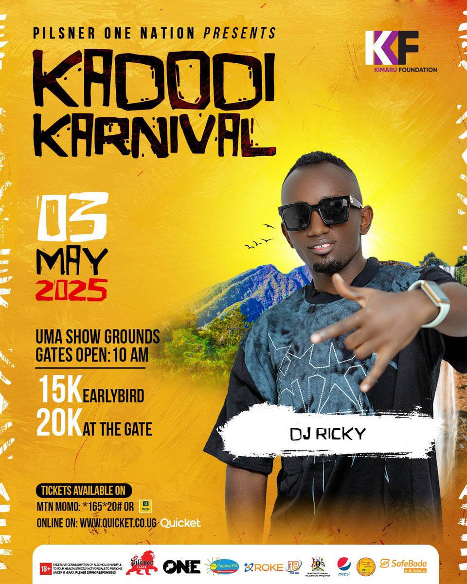 KadodiKarnival's tweet photo. The #KadodiKarnival2025 is all about celebrating culture but what’s a celebration without good DJs?
On the decks, we shall have DJ SharpKid and DJ Ricky! 🔥
Dial *165*20# to buy your early bird tickets at UGX 15,000 😁
#PilsnerOneNation https://t.co/laS5zDjY0D
