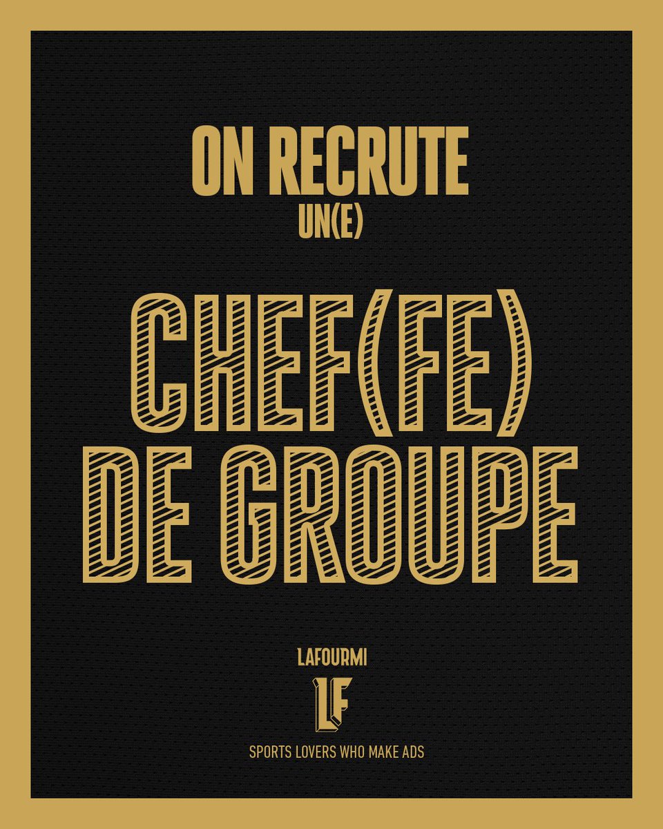 LAFOURMI (@agencelafourmi) on Twitter photo ✅#JOBALERT
On recrute un.e Chef.fe de groupe pour rejoindre notre équipe commerciale !
📍Missions : Conseil et pilotage de projets clients, coordination, suivi budgétaire, management
📥 Contrat : CDI
Intéressé(e) ? Envoie ta candidature à : jordan@lafourmi.biz ✅#JOBALERT
On recrute un.e Chef.fe de groupe pour rejoindre notre équipe commerciale !
📍Missions : Conseil et pilotage de projets clients, coordination, suivi budgétaire, management
📥 Contrat : CDI
Intéressé(e) ? Envoie ta candidature à : jordan@lafourmi.biz