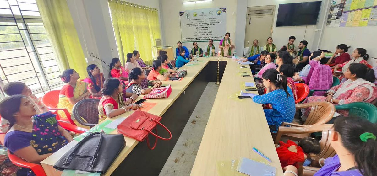 5 days duration (22nd-26th April) training stated to Krishi Sakhis/ CRPs of the district at KVK Dhalai,  Total 46 Krishi Sakhis/CRPs attending the programme.
<a href="/icarindia/">Indian Council of Agricultural Research.</a> <a href="/AgriGoI/">Agriculture INDIA</a> <a href="/agritripura/">Department of Agriculture and Farmers Welfare</a> <a href="/AtariVii/">ICAR-ATARI Zone-VII Shillong</a> <a href="/RatanLalNath1/">Ratan Lal Nath</a> <a href="/DrManikSaha2/">Prof.(Dr.) Manik Saha</a>