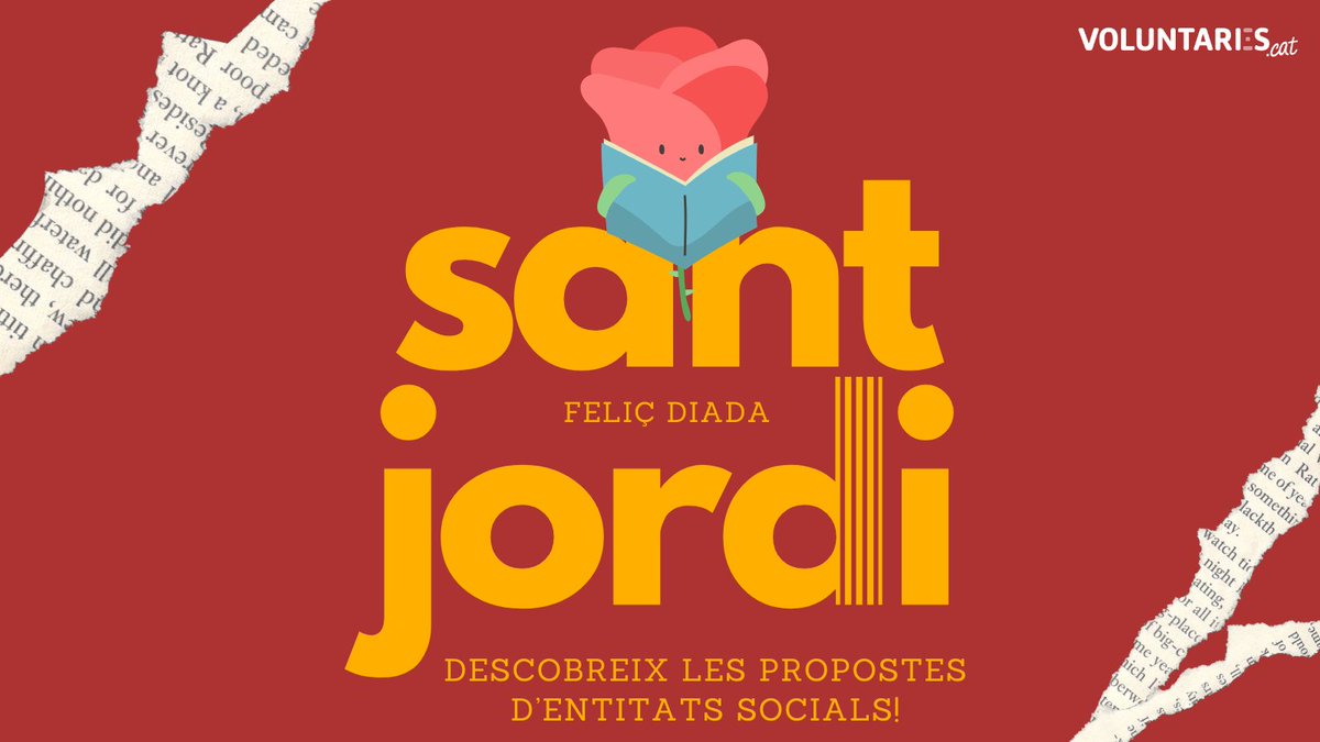 🐉🌹📚Us desitgem una feliç diada de #SantJordi amb roses i llibres.
 
Busqueu la vostra entitat de confiança i col·laboreu-hi, perquè és entre totes que transformem la societat.
#santjordisolidari #santjordi25🌹 #santjordi2025🌹🐉📖 #FCVS #voluntariat
voluntaris.cat/celebra-sant-j…