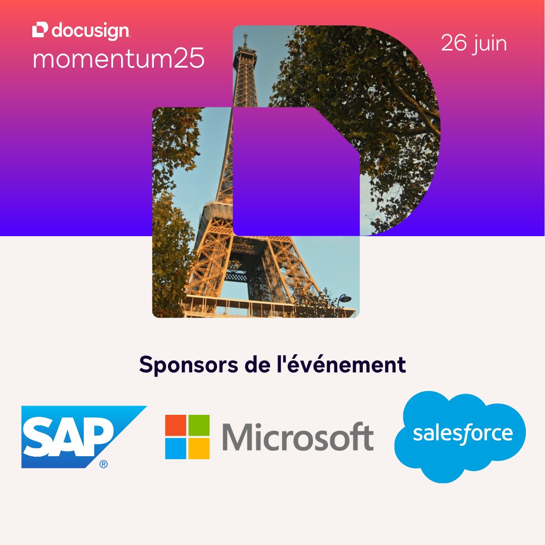🌟 #Momentum25 s’annonce incontournable !

Ravis d’accueillir #SAP, #Microsoft &amp; #Salesforce comme sponsors 🔥

📅 Rendez-vous le 26 juin, partout en France, en ligne 👉 ow.ly/gfww50VG3Lh

#TechEnFrance #BusinessFR