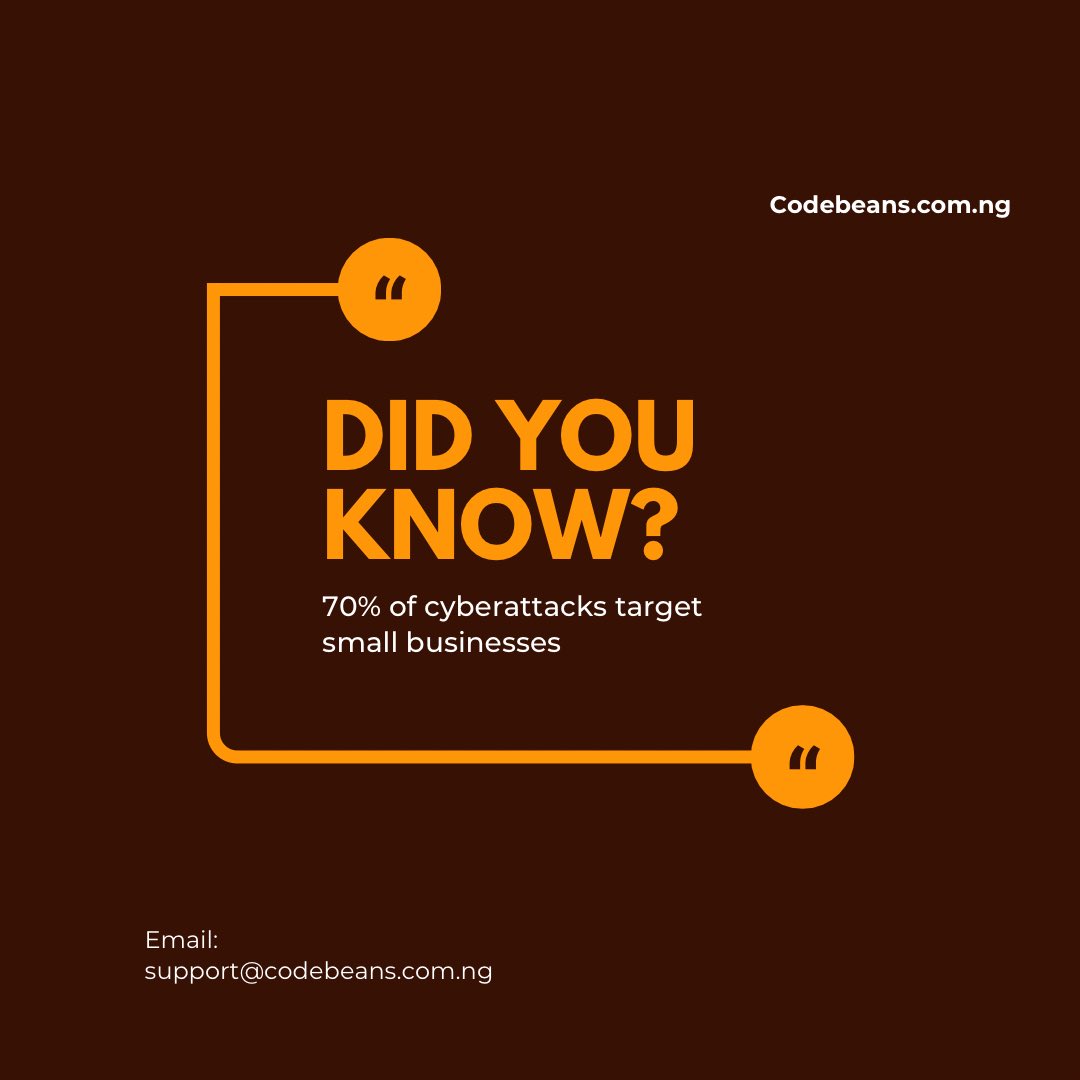 Small businesses are seen to be naive.
True or False?

#didyouknow #Tech4All