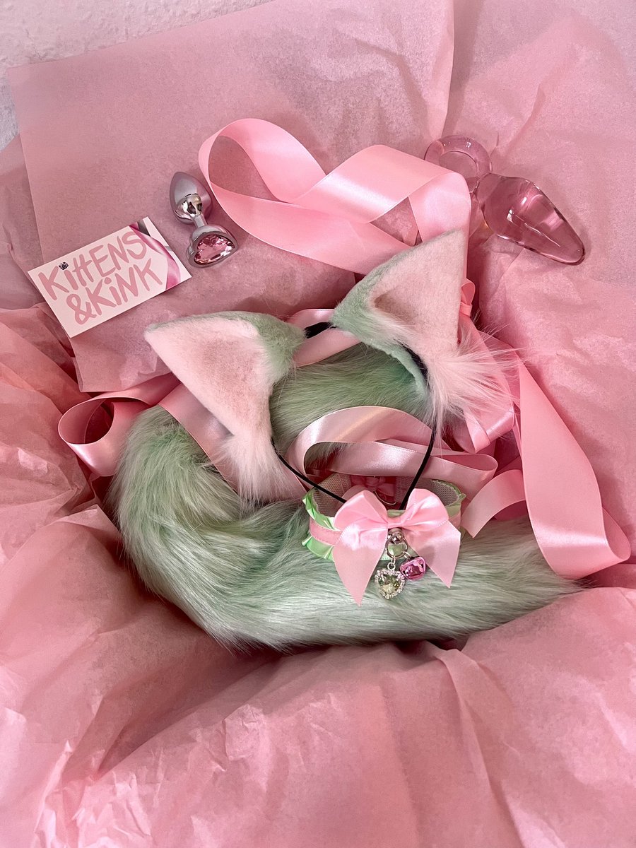 Spring kitty set 🌸 pistachio &amp; baby pink 💖
