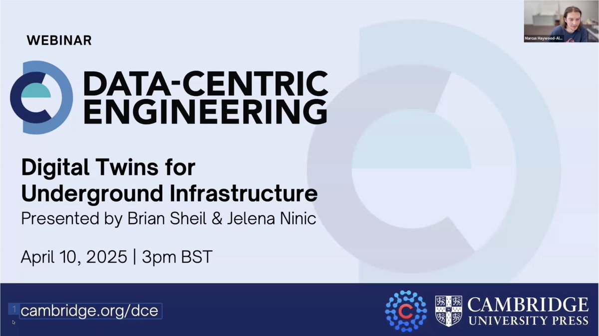 DCE_Journal's tweet image. Did you miss our webinar with Brian Sheil (@Cambridge_Uni) & @ninic_jelena (@unibirmingham)?
A recording of this informative event is now available. Watch now!
Digital Twins for Underground Infrastructure
🎥 bit.ly/3S1c0Sh
@CassyniSeminars #digitaltwins