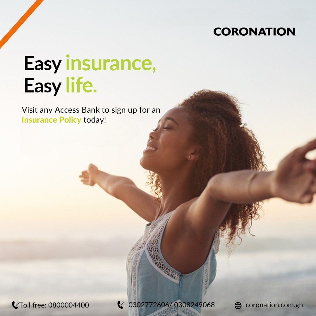coronationghana's tweet image. Life is better when you’re covered. 

Walk into any Access Bank branch and sign up for a Coronation Insurance policy today. It’s that easy. 

#Coronation 
#InsuranceSimplified 
#Bancassurance