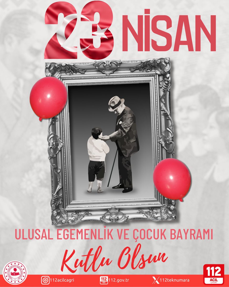 112 Acil Çağrı Merkezleri (@112teknumara) on Twitter photo Geleceğimizin teminatı çocuklarımızın 23 Nisan Ulusal Egemenlik ve Çocuk Bayramı kutlu olsun!
<a href="/TC_icisleri/">T.C. İçişleri Bakanlığı</a>
<a href="/illeridaresi/">İller İdaresi Genel Müdürlüğü</a> Geleceğimizin teminatı çocuklarımızın 23 Nisan Ulusal Egemenlik ve Çocuk Bayramı kutlu olsun!
<a href="/TC_icisleri/">T.C. İçişleri Bakanlığı</a>
<a href="/illeridaresi/">İller İdaresi Genel Müdürlüğü</a>