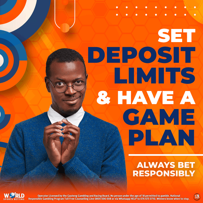 WorldSportsBet's tweet photo. Set Deposit Limits & Have a Game Plan! Stay in control and play smart.
π Only persons 18 years and older are permitted to gamble.
#ResponsibleGambling #SetLimits #PlaySmart #WSB https://t.co/9qGUEIlF4l