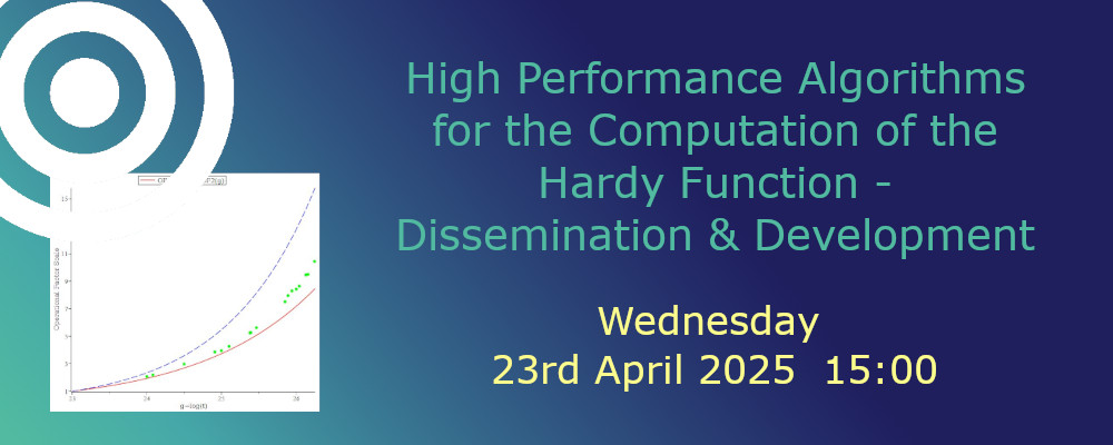 High Performance Algorithms for the Computation of the Hardy Function - Dissemination &amp; Development
Free webinar today, Wednesday 23rd April  15:00 - 16:00, all welcome
archer2.ac.uk/training/cours…