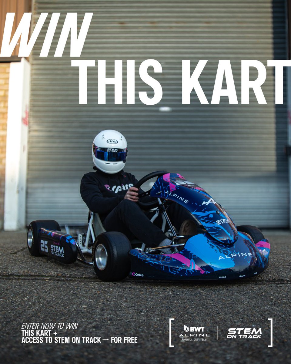 STEM On Track | Espire (@stemontrack) on Twitter photo Design a kart livery. Win a place on STEM On Track. π Just 1 week left!π Thanks to <a href="/AlpineF1Team/">BWT Alpine Formula One Team</a> π
Enter now: stemontrack.com/competition Design a kart livery. Win a place on STEM On Track. π Just 1 week left!π Thanks to <a href="/AlpineF1Team/">BWT Alpine Formula One Team</a> π
Enter now: stemontrack.com/competition