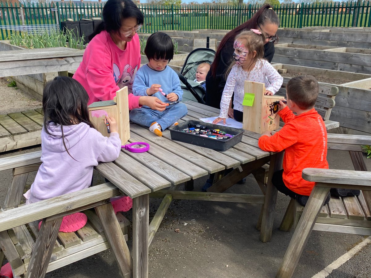 We had a fabulous time in the Spring weather this Family Day! 🌞 

Margaret from Climate Action Wansbeck paid us a visit, to help spread the word on the importance of nature and keeping our local environment tidy.  🌱 

We also continued to decorate some lovely looking birdboxes