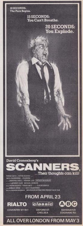 wilsongullis's tweet photo. Forty-four years ago today in London cinemas, their looks could kill... #Scanners #1980s #film #films #DavidCronenberg #StephenLack #MichaelIronside #PatrickMcGoohan #JenniferONeill #horror #HorrorMovies https://t.co/nsKfoP4PA1