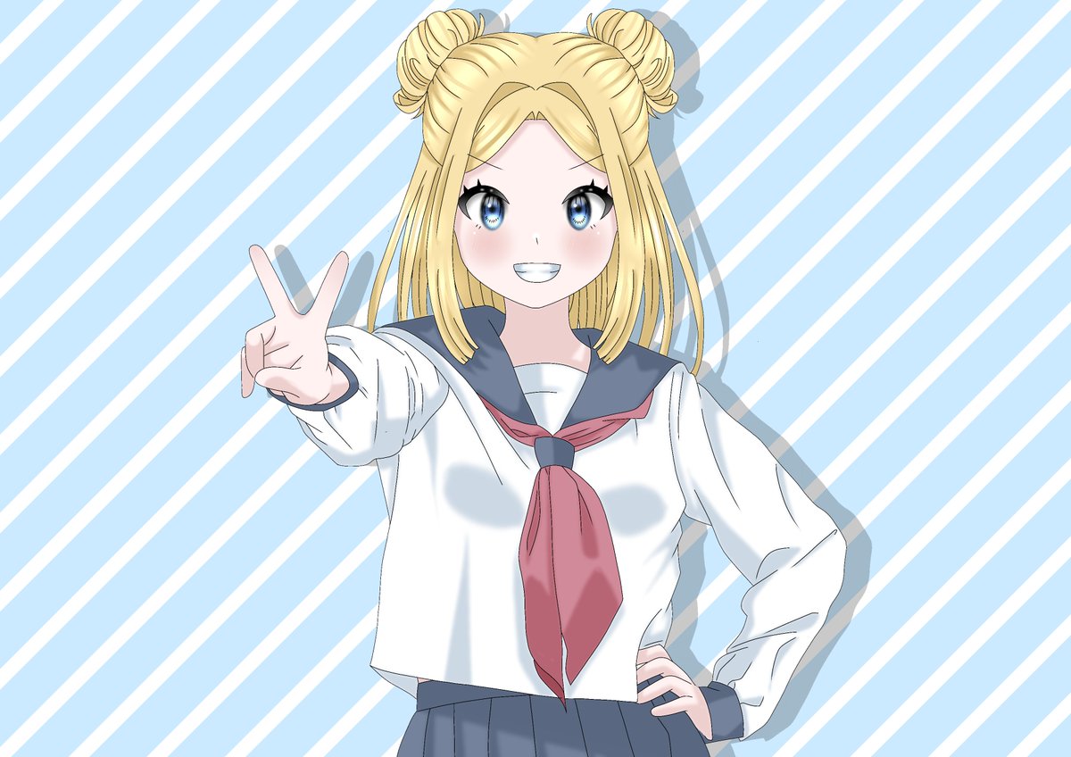 Suzu245612's tweet image. 落書き　ピース✌️
#イラスト