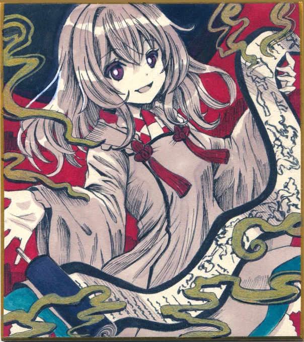 #4月23日は小鈴の日小鈴ちゃんの詰め合わせセットです～後ろ2枚は7巻の妖魔小鈴ちゃんです(全てアナログ絵) 