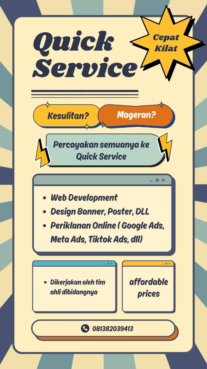 fafafafayy's tweet photo. guuuuyyyysss yg butuh joki web, design segala macam design, atau periklanan boleh dm atau wa ke nomor di poster yaa🫡 #zonauang #jokiweb #joki #jokidesign #jokitugas https://t.co/ibwGFu1L4A