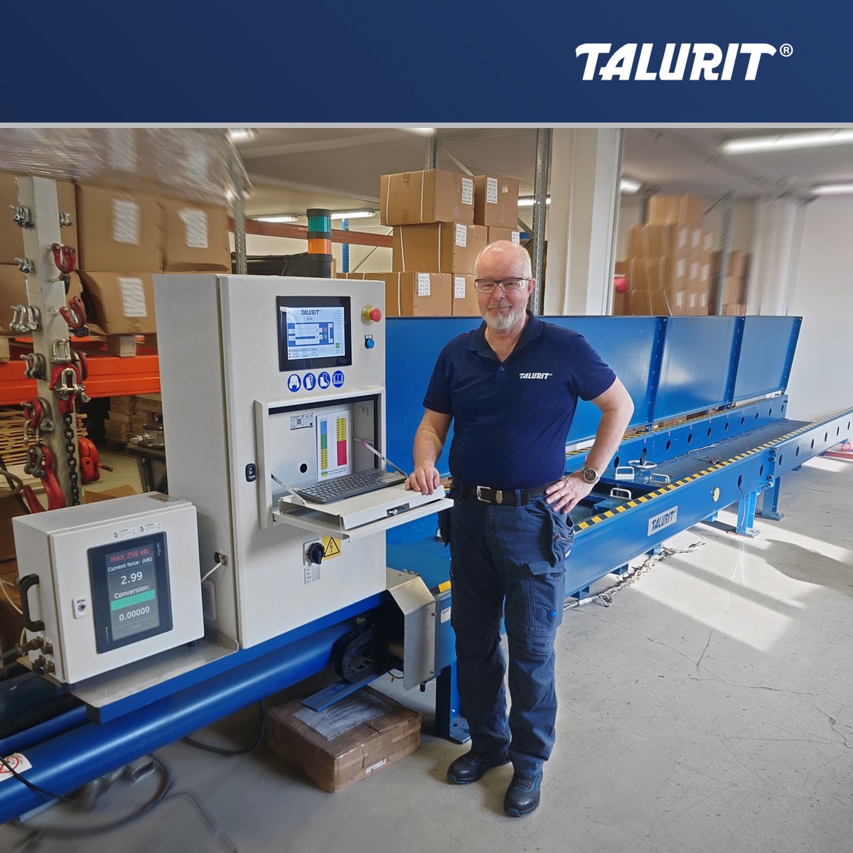 Precision starts with calibration 👌 Here, our Service &amp; Quality Coordinator fine‑tunes a Talurit® DB 100T/25T test bed to ISO 7500‑1:2018 standard, ensuring Class 1 accuracy (±1 %). We provide on-site calibration for both new &amp; used test beds. ✔ talurit.com