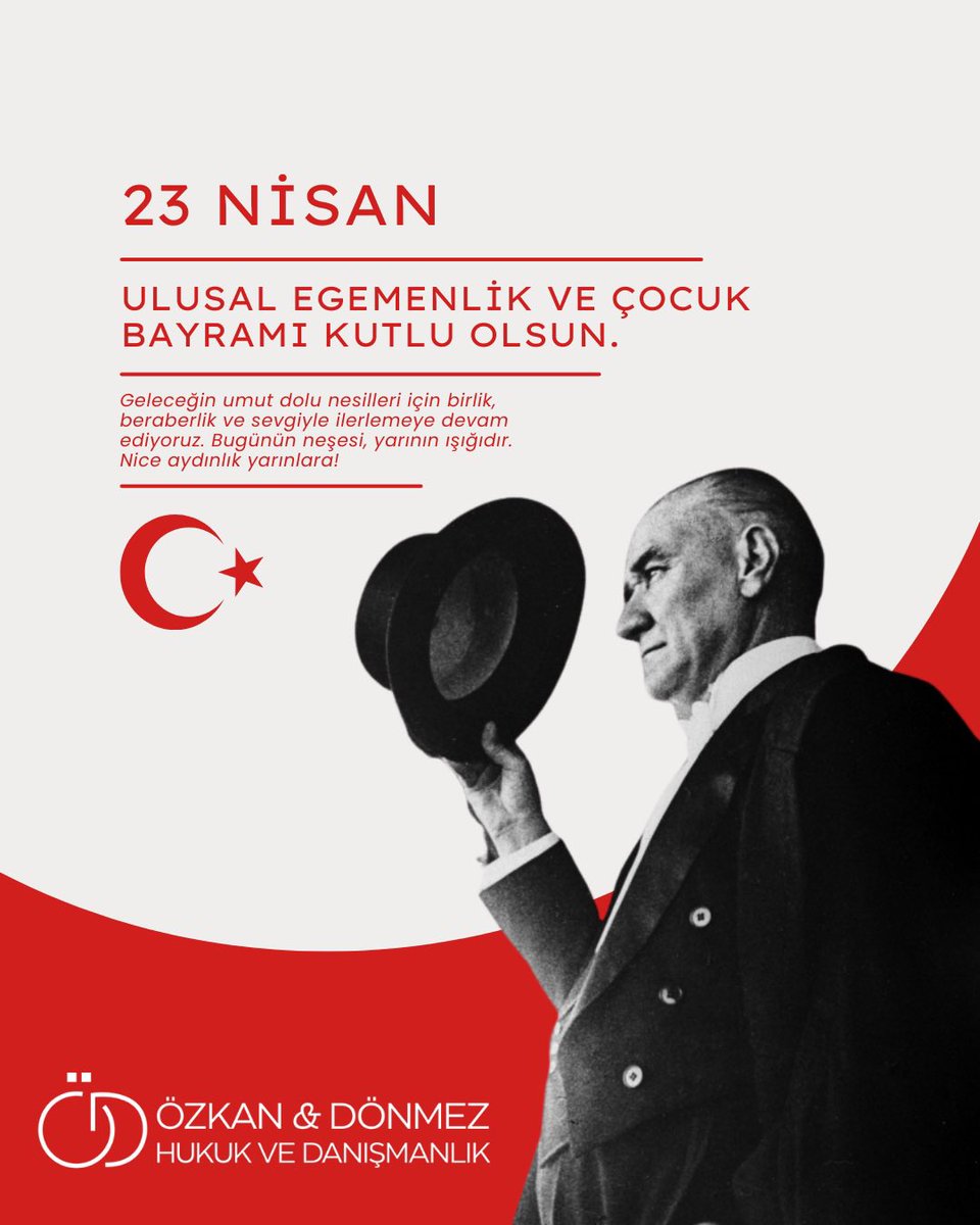 Cumhuriyetimizin kurucusu Gazi Mustafa Kemal Atatürk tarafından 23 Nisan 1920’de TBMM’nin açılışı ile birlikte dünya çocuklarına armağan edilen 23 Nisan Ulusal Egemenlik ve Çocuk Bayramı kutlu olsun. 🇹🇷🇹🇷🇹🇷